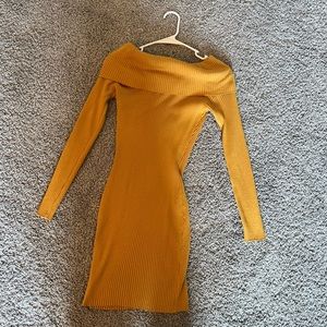 Yellow sweater dress, size medium